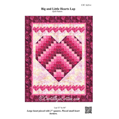 Big and Little Hearts Lap Quilt CJC-56294e - Downloadable Pattern