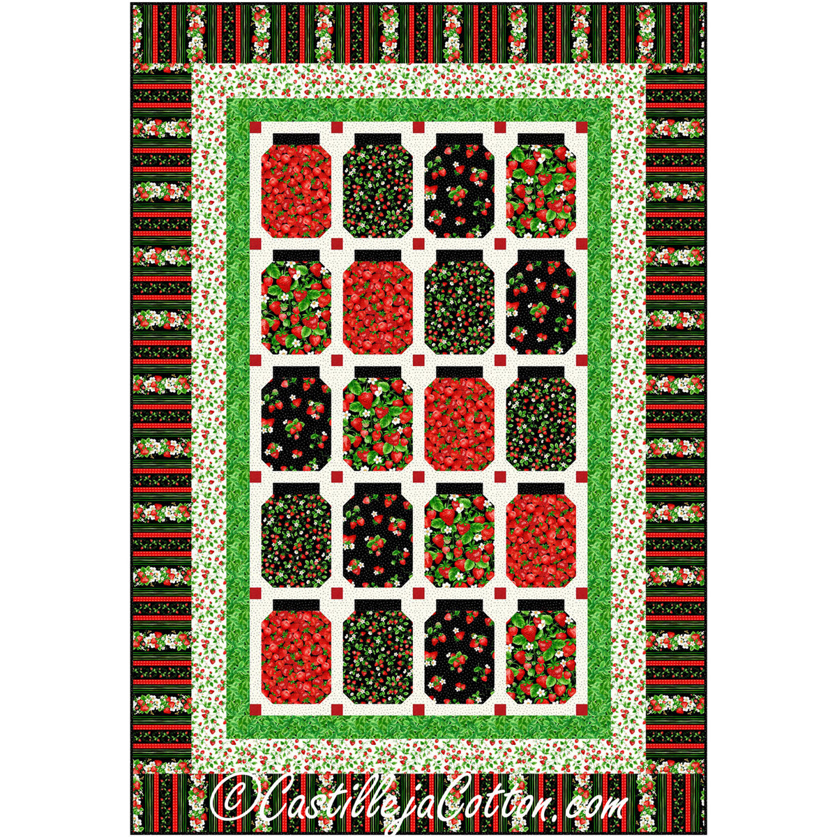 Strawberry Jars Quilt CJC-56351e - Downloadable Pattern