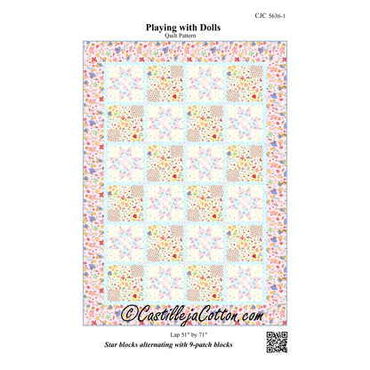 Playing with Dolls Quilt Pattern CJC-56361 - Paper Pattern