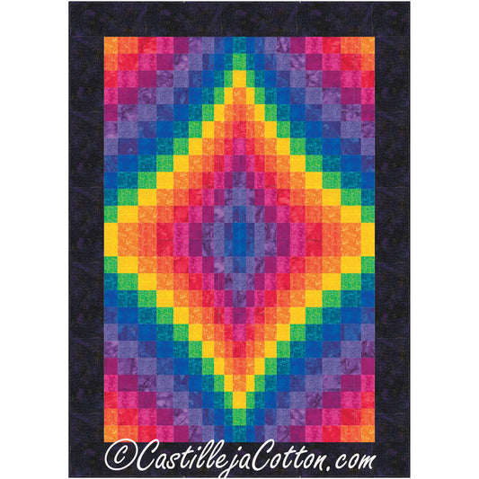 Rainbow Diamond Quilt Pattern CJC-56462 - Paper Pattern