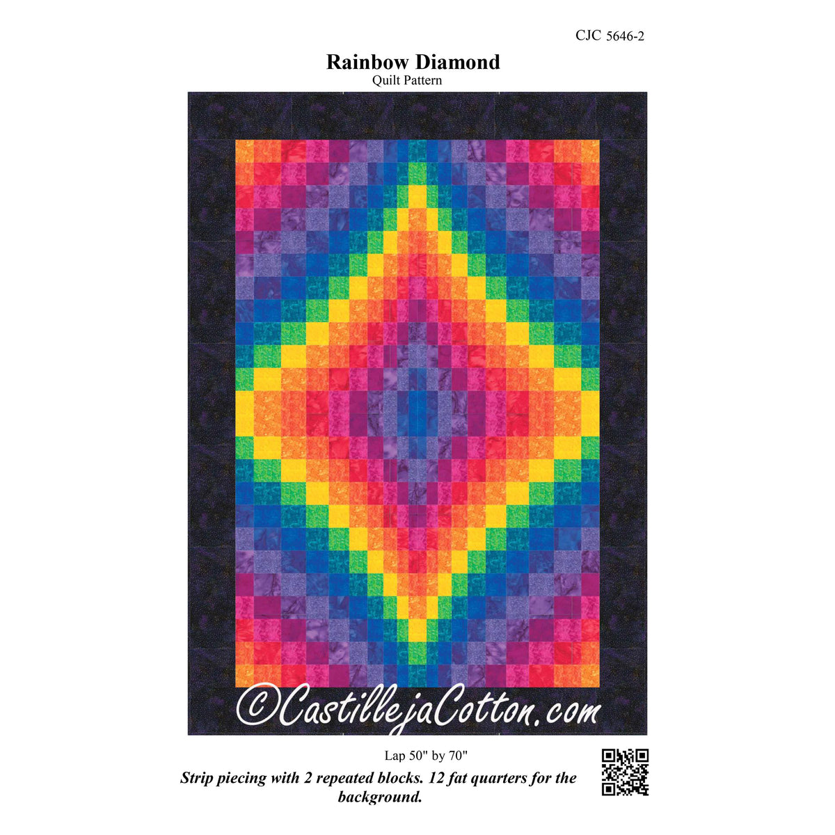 Rainbow Diamond Quilt Pattern CJC-56462 - Paper Pattern
