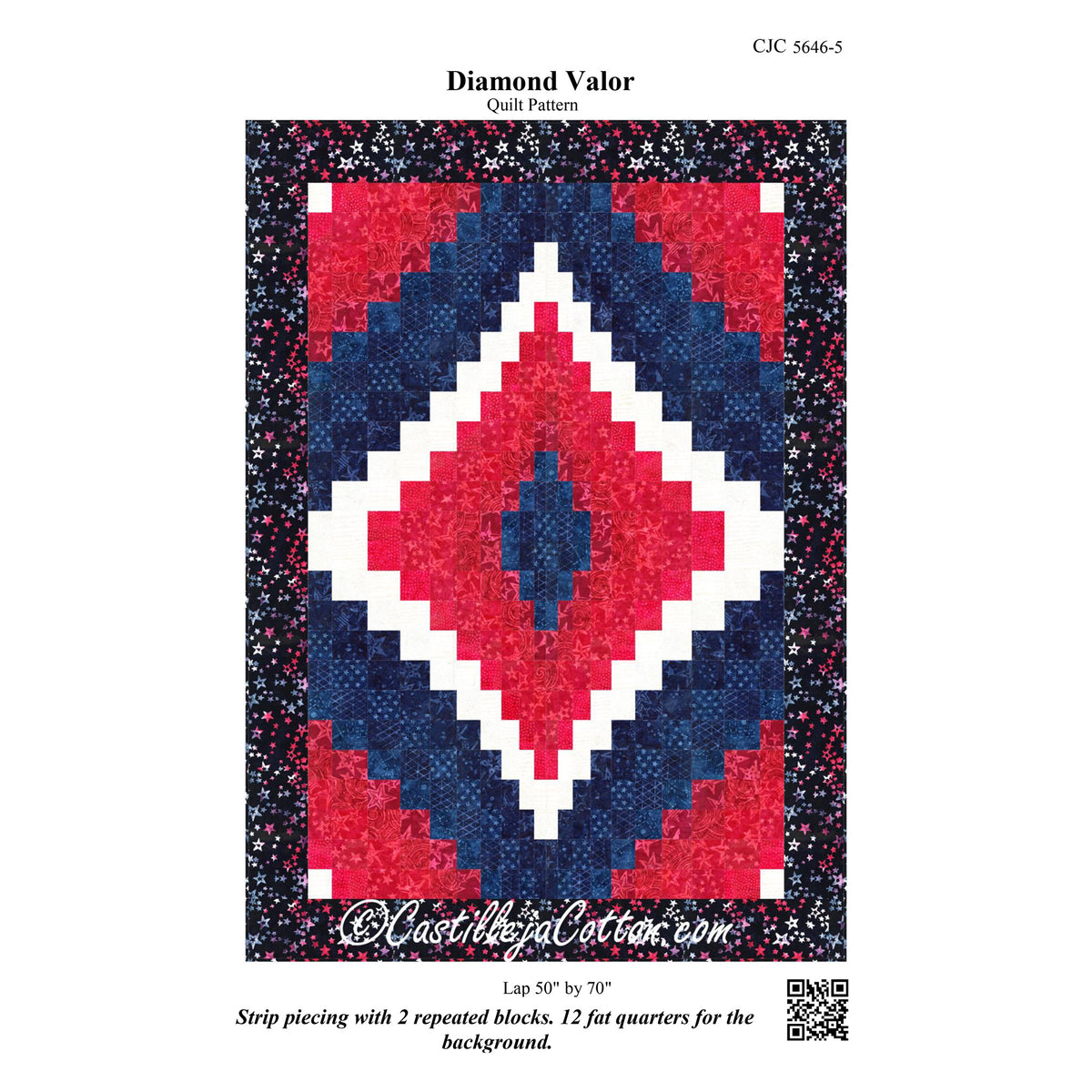 Diamond Valor Quilt Pattern CJC-56465 - Paper Pattern