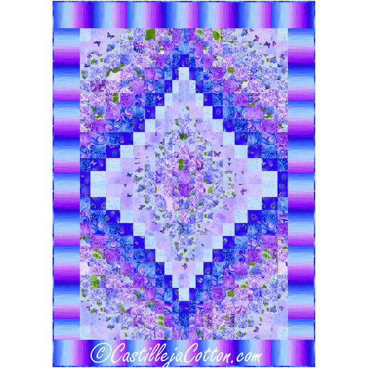 Diamond Hydrangea Quilt Pattern CJC-56466 - Paper Pattern