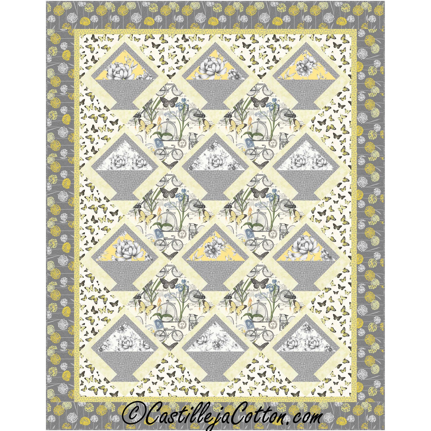 Buttercup Baskets Quilt CJC-56501e - Downloadable Pattern