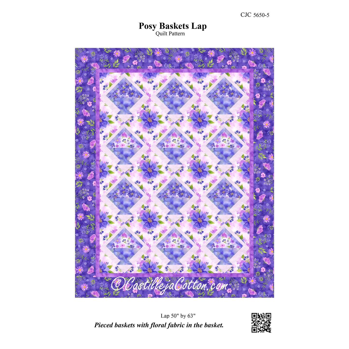 Posy Baskets Lap Quilt Pattern CJC-56505 - Paper Pattern