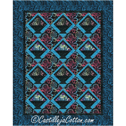 Scribbles Baskets Lap Quilt CJC-56506e - Downloadable Pattern
