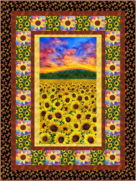 Sunset Sunflowers Quilt Pattern CJC-56511 - Paper Pattern