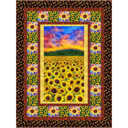 Sunset Sunflowers Quilt CJC-56511e - Downloadable Pattern