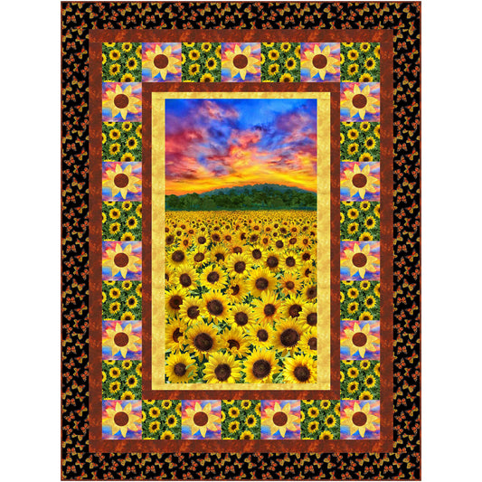 Sunset Sunflowers Quilt CJC-56511e - Downloadable Pattern