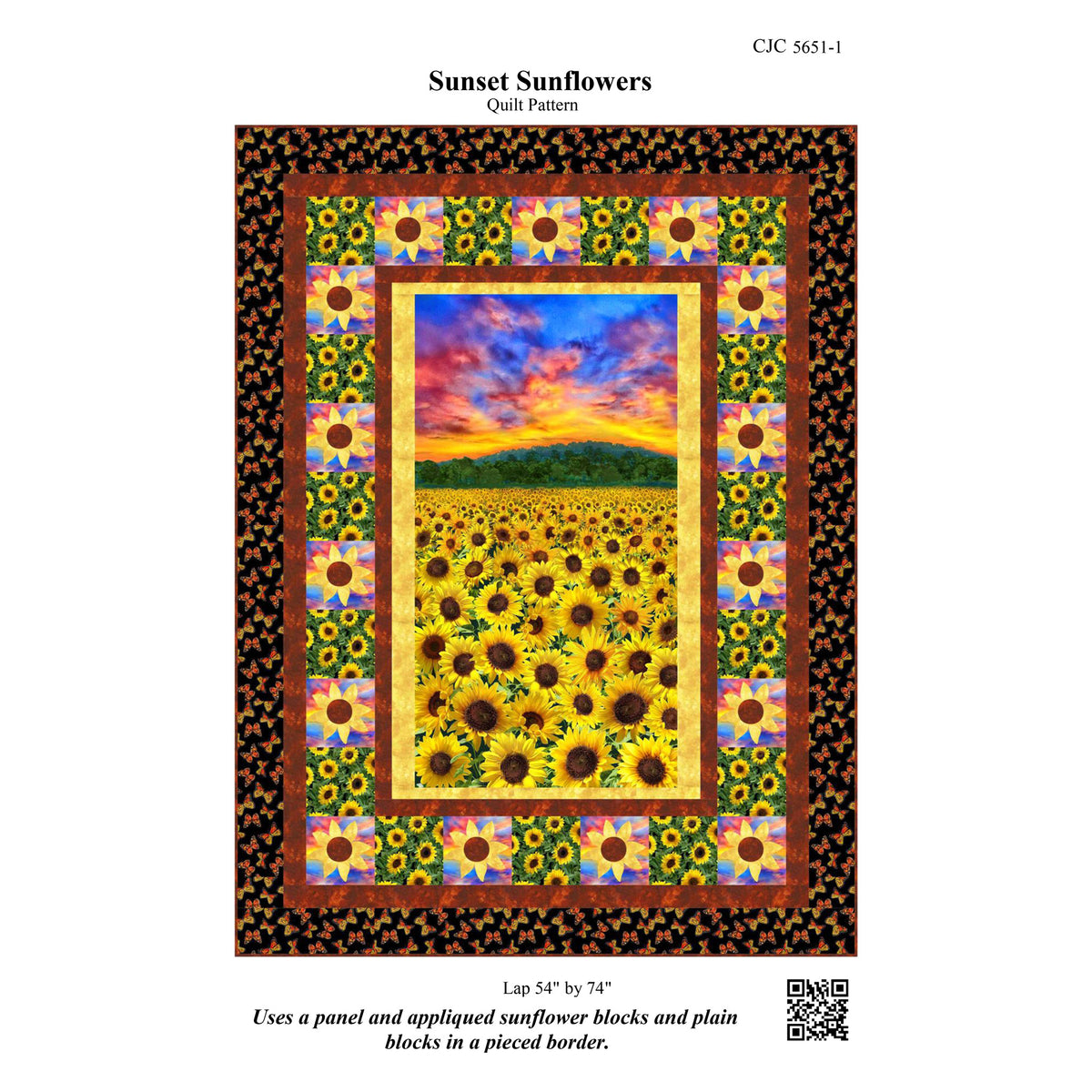 Sunset Sunflowers Quilt CJC-56511e - Downloadable Pattern