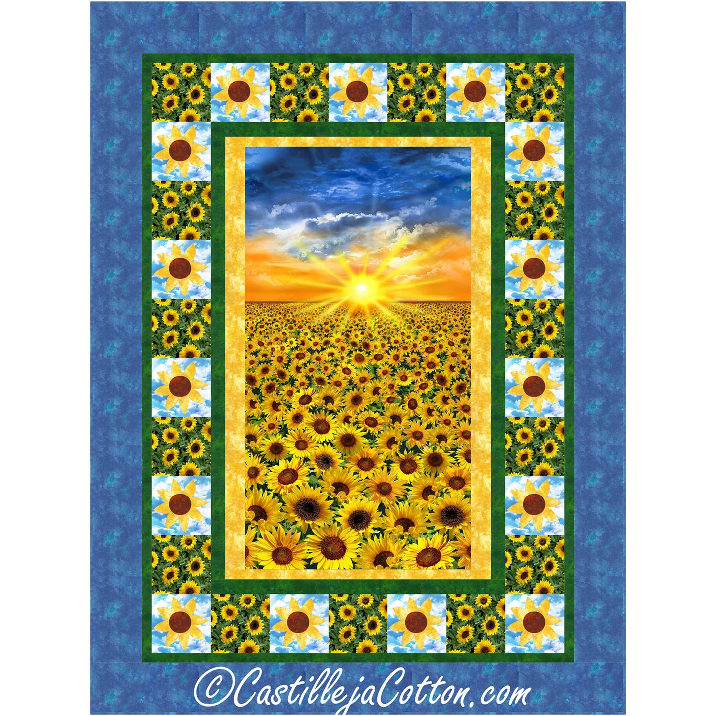 Sunflower Sunset Quilt CJC-56512e - Downloadable Pattern