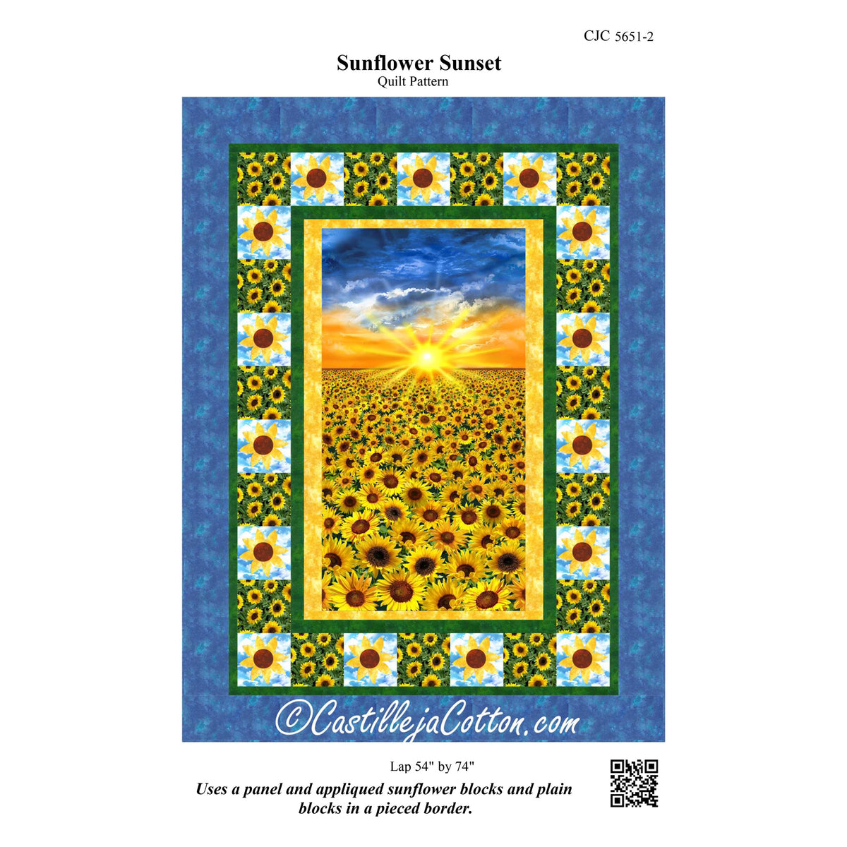 Sunflower Sunset Quilt CJC-56512e - Downloadable Pattern