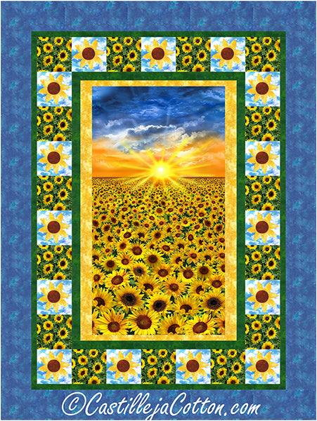 Sunflower Sunset Quilt CJC-56512e - Downloadable Pattern