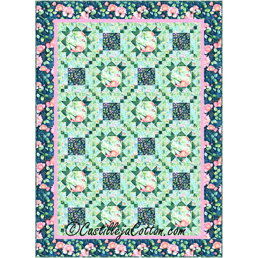 Roses and Leaves Quilt Pattern CJC-56552 - Paper Pattern
