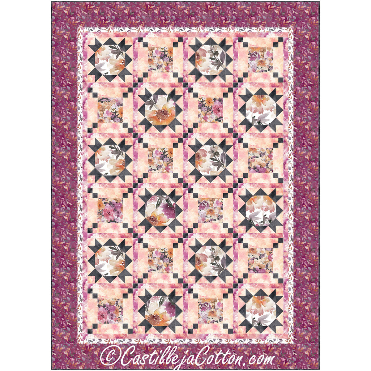 Wildflower Stars Quilt Pattern CJC-56554 - Paper Pattern