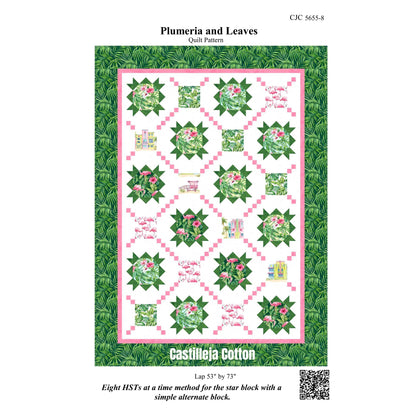 Plumeria and Leaves Quilt CJC-56558e - Downloadable Pattern