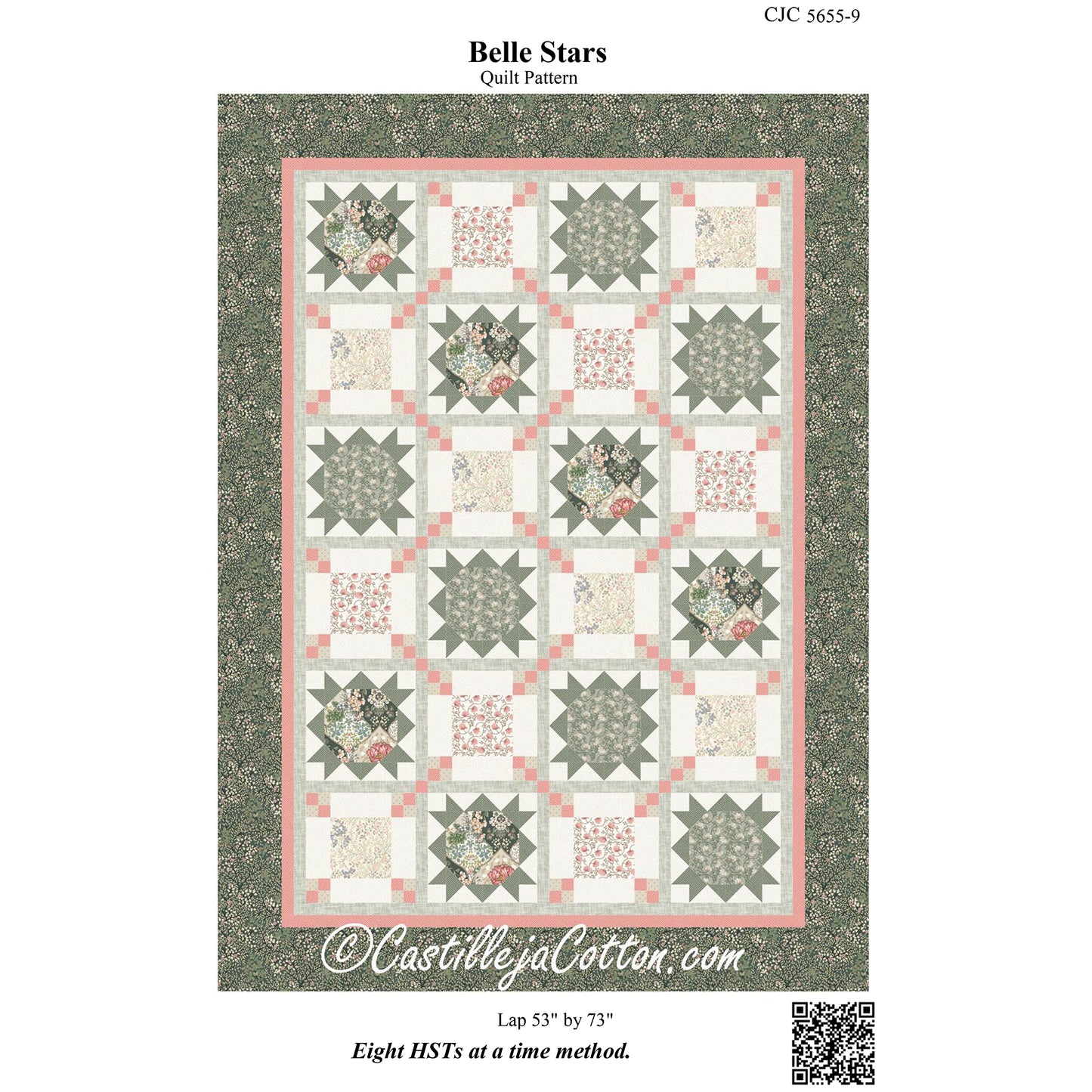 Cover image of pattern for Belle Stars quilt.