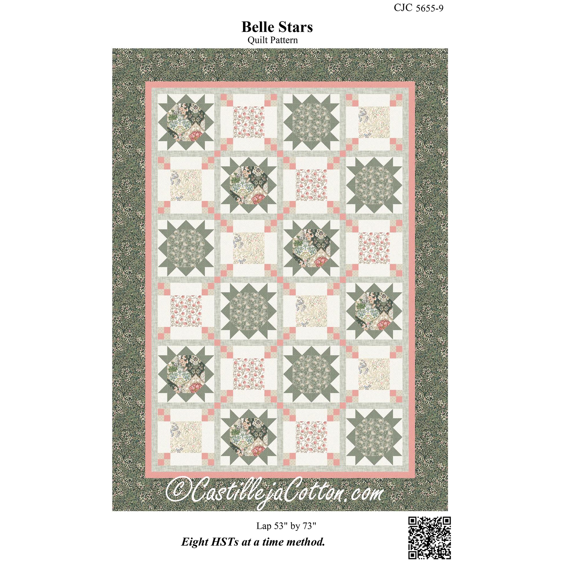 Cover image of pattern for Belle Stars quilt.