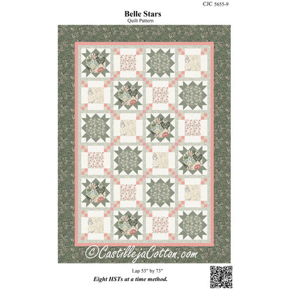 Cover image of pattern for Belle Stars quilt.