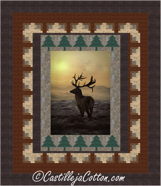 Sunset Elk Queen Quilt Pattern CJC-56573 - Paper Pattern