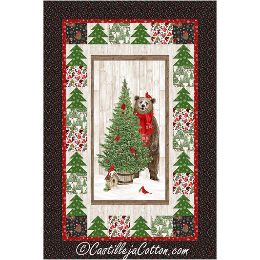 Christmas Tree and Bear Quilt CJC-56656e - Downloadable Pattern