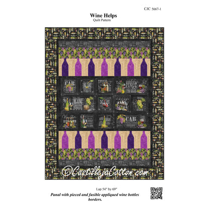 Wine Helps Quilt CJC-56671e - Downloadable Pattern