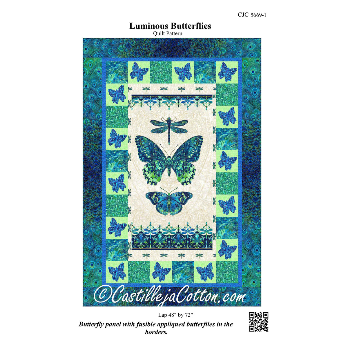 Luminous Butterflies Quilt CJC-56691e - Downloadable Pattern