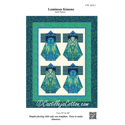 Luminous Kimono Quilt Pattern CJC-56701 - Paper Pattern