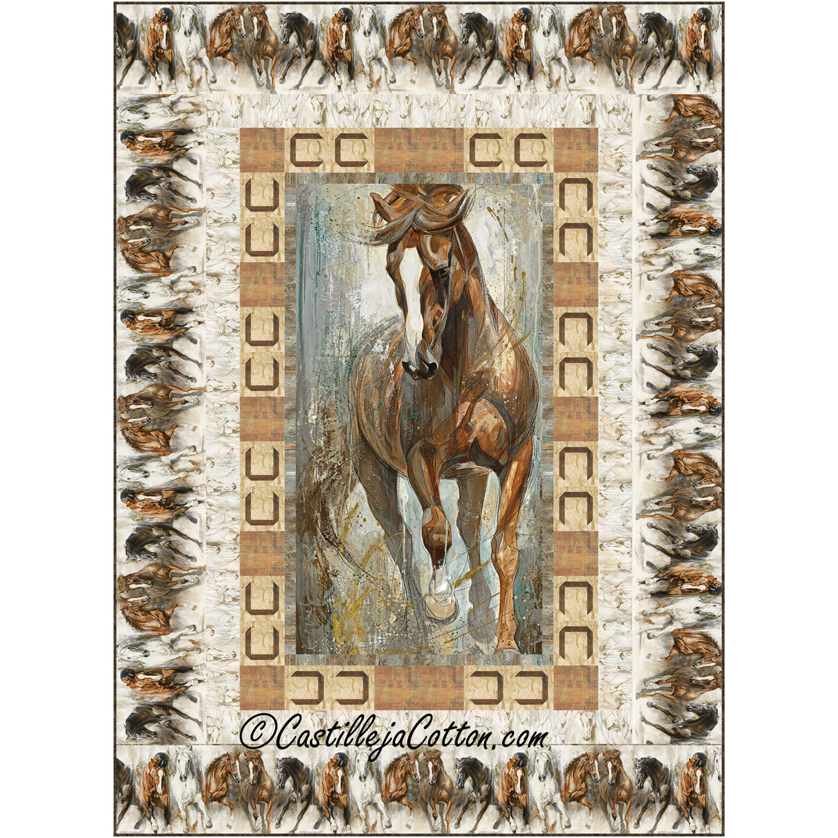 Horses and Horseshoes Quilt CJC-56791e - Downloadable Pattern