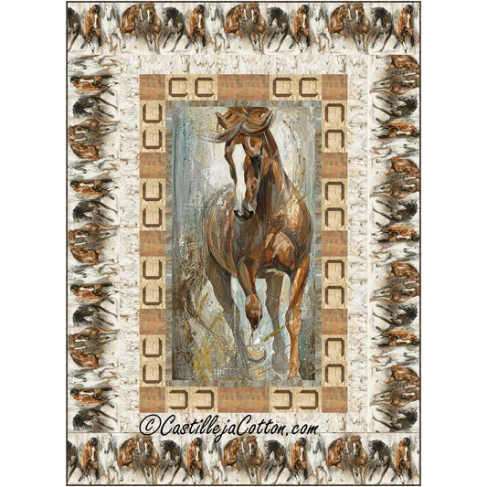 Horses and Horseshoes Quilt CJC-56791e - Downloadable Pattern