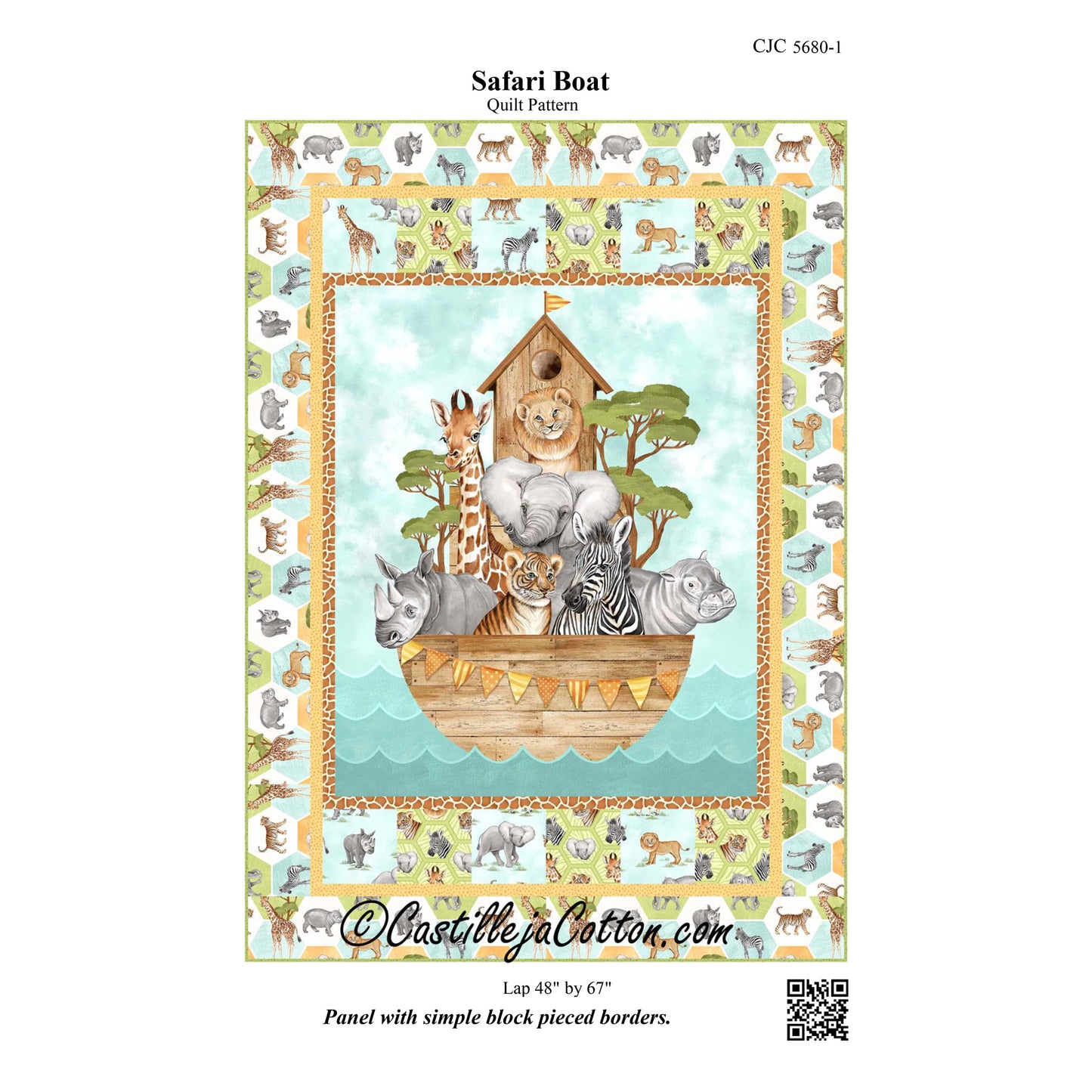 Safari Boat Quilt CJC-56801e - Downloadable Pattern