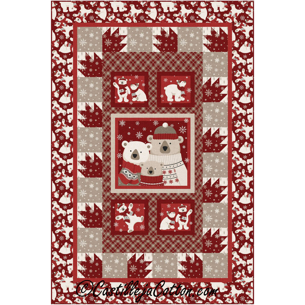 Bearly Christmas Quilt Pattern CJC-56821 - Paper Pattern