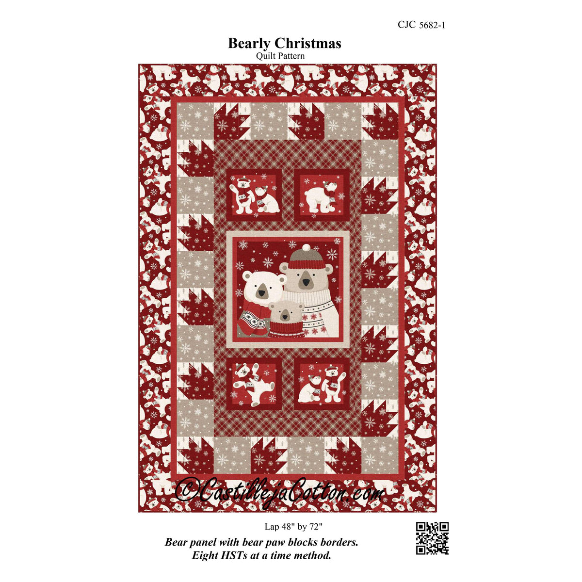 Bearly Christmas Quilt Pattern CJC-56821 - Paper Pattern
