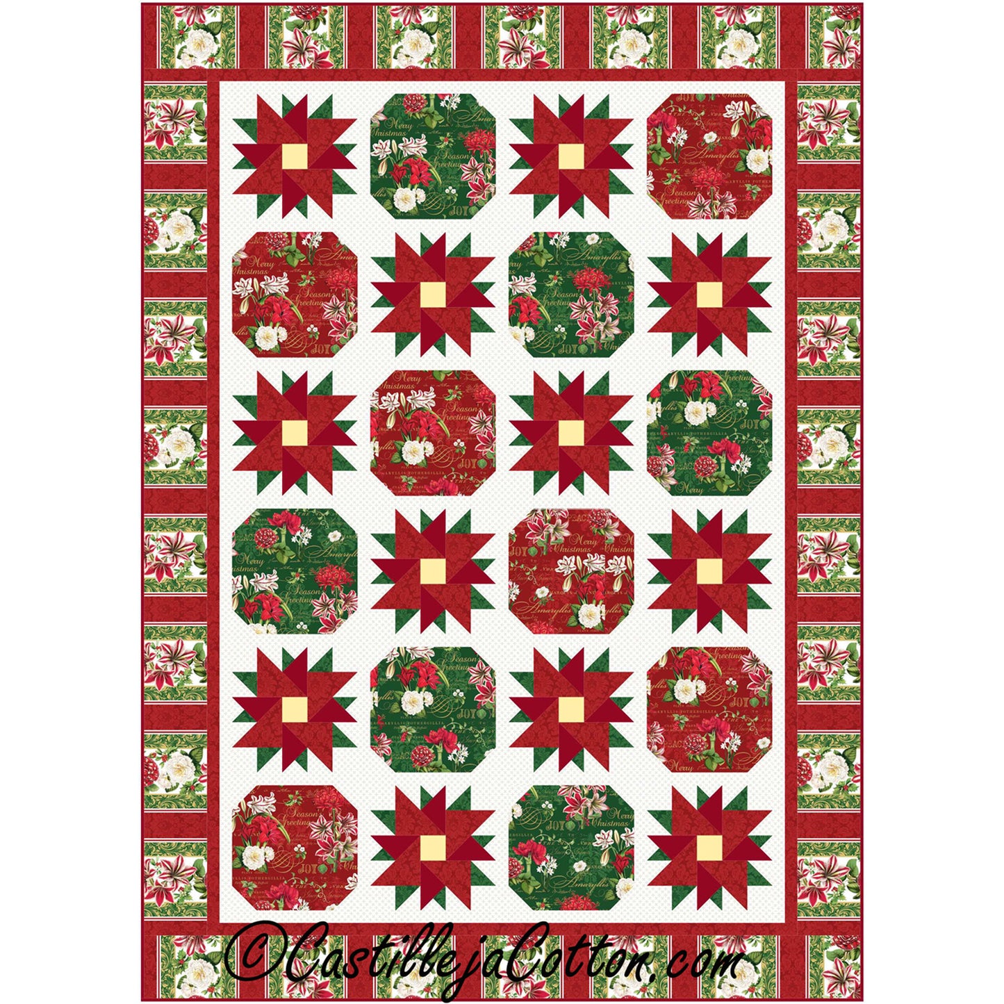 Christmas Bouquets Quilt CJC-56841e - Downloadable Pattern