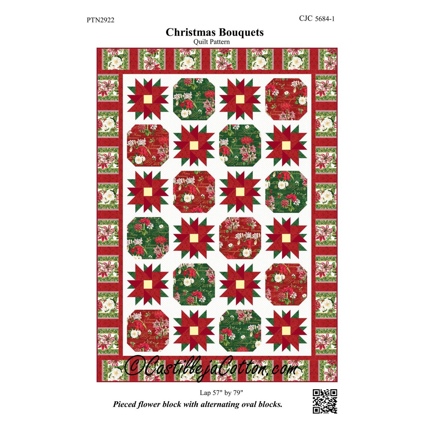 Christmas Bouquets Quilt CJC-56841e - Downloadable Pattern