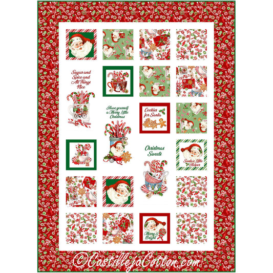 Peppermint Christmas Quilt CJC-56851e - Downloadable Pattern