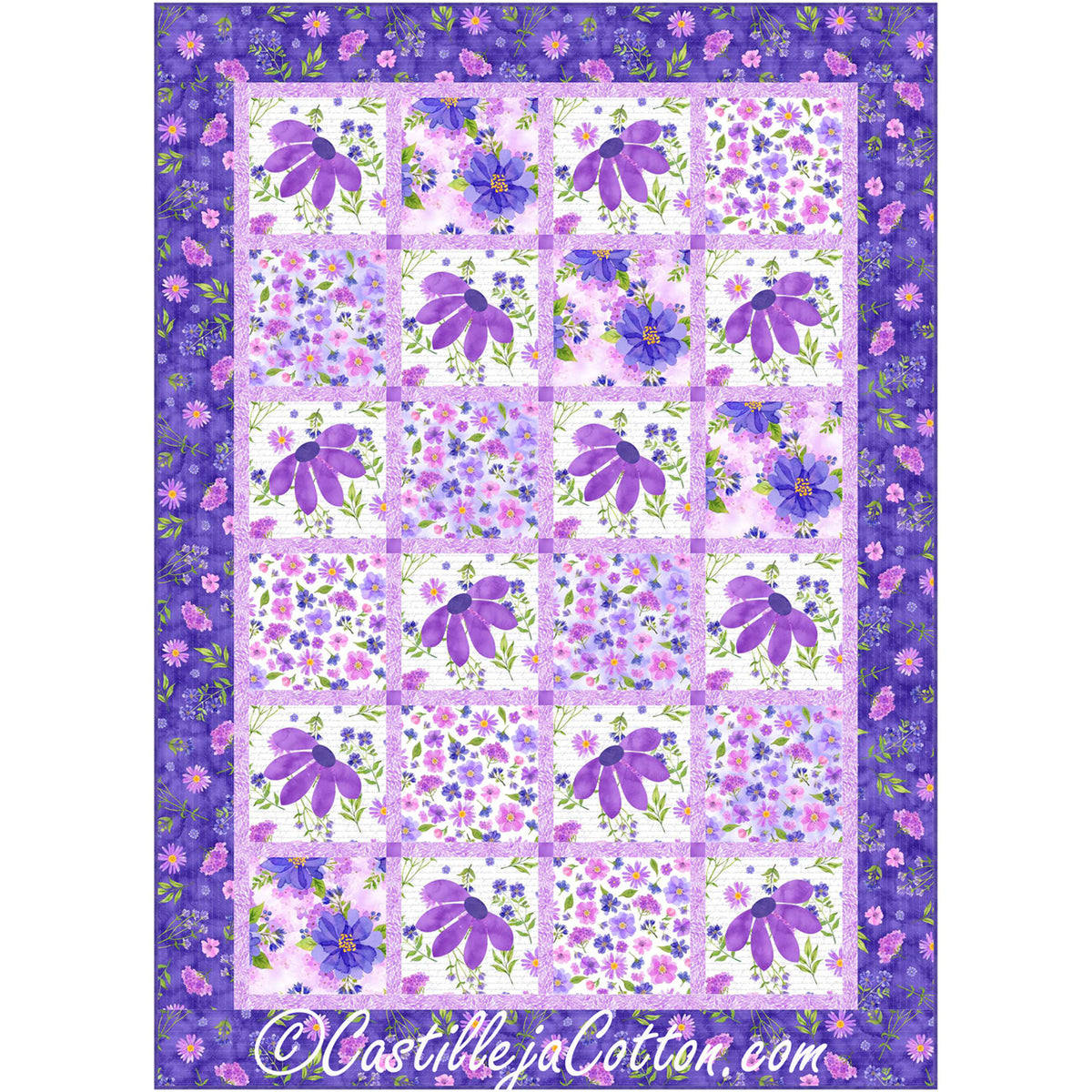 Fresh Flowers Quilt CJC-56861e - Downloadable Pattern