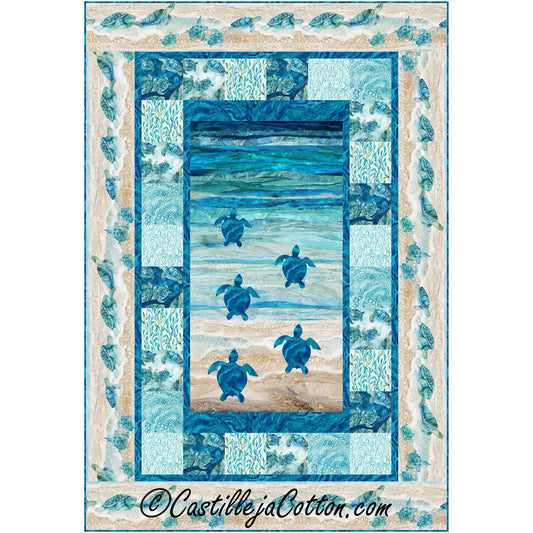 Turtles Leaving the Bay Quilt CJC-56891e - Downloadable Pattern