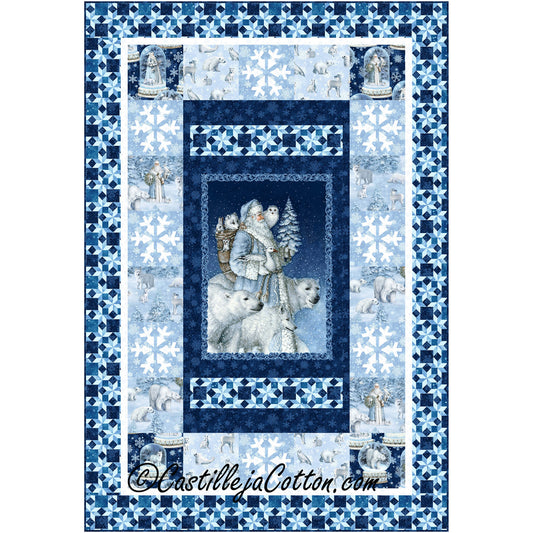 Father Christmas with Animals Quilt CJC-56911e - Downloadable Pattern