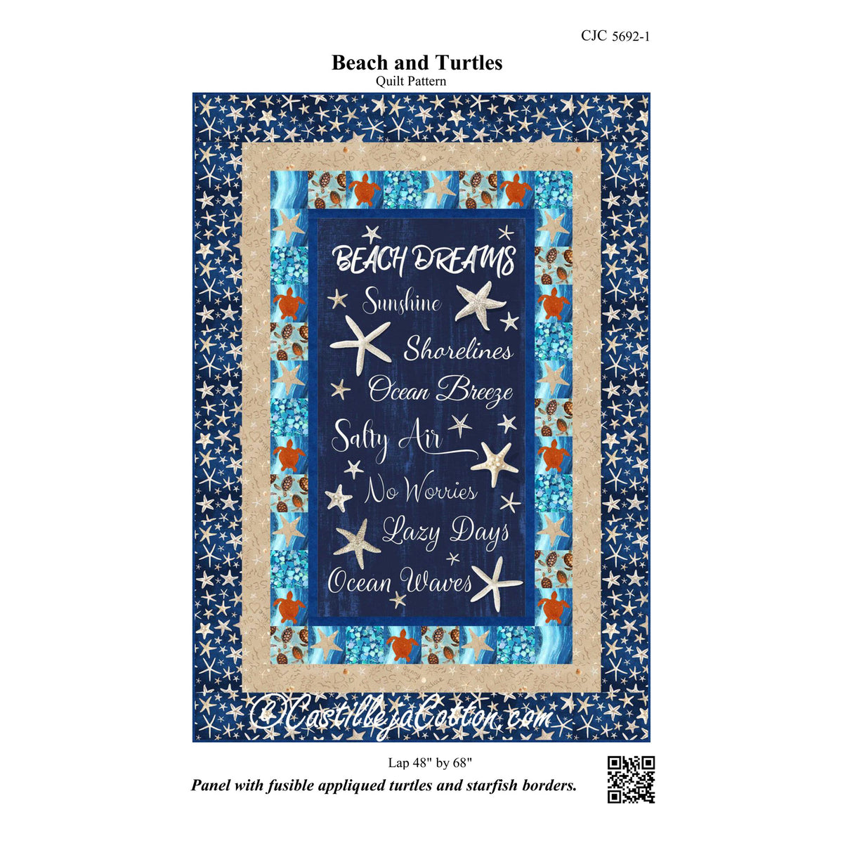 Beach and Turtles Quilt CJC-56921e   - Downloadable Pattern