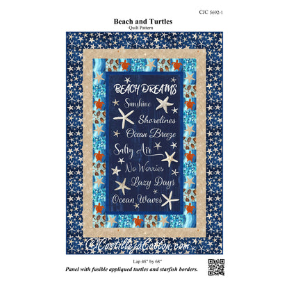Beach and Turtles Quilt CJC-56921e   - Downloadable Pattern
