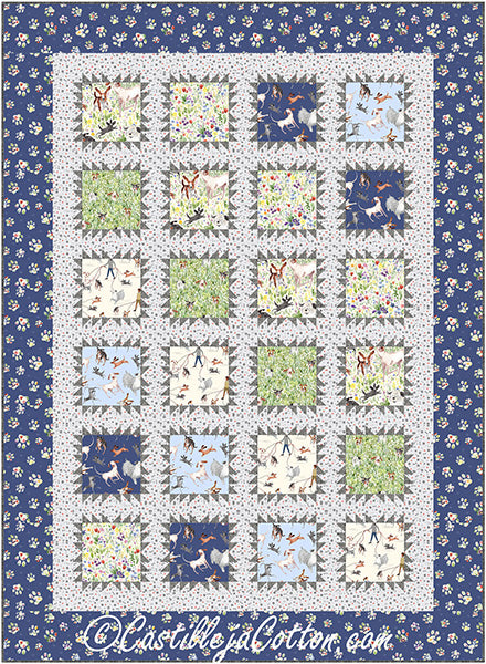 Playing Dogs Quilt Pattern CJC-56941 - Paper Pattern