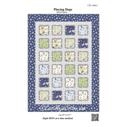 Playing Dogs Quilt Pattern CJC-56941 - Paper Pattern