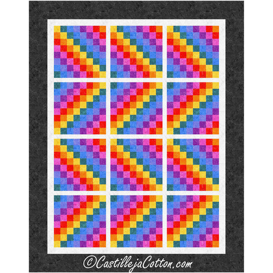 Rippling Rainbows Quilt CJC-56981e - Downloadable Pattern