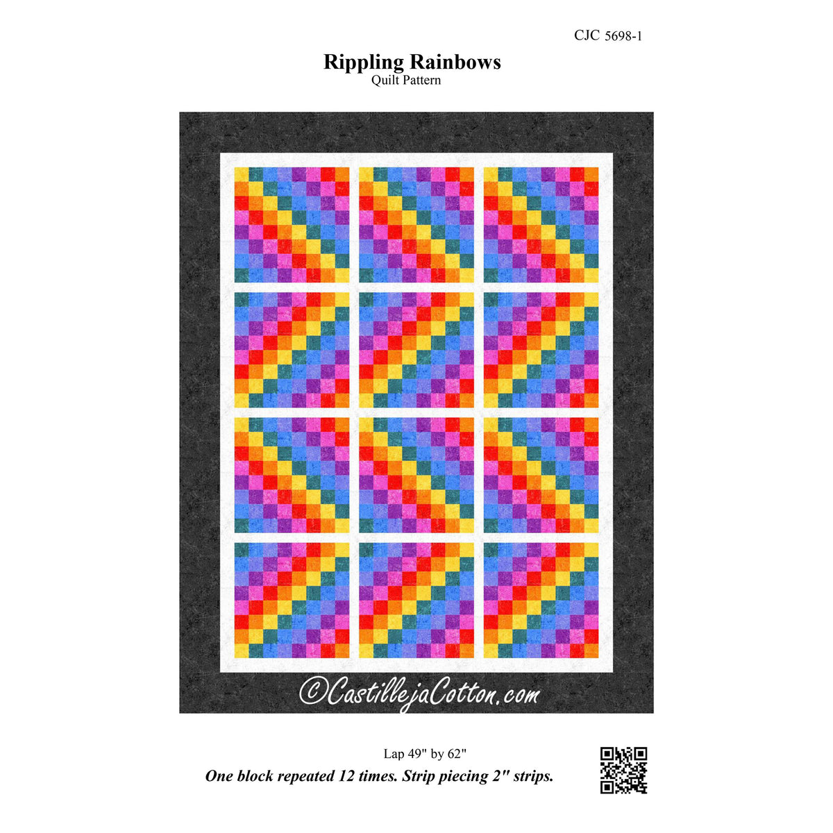 Rippling Rainbows Quilt CJC-56981e - Downloadable Pattern