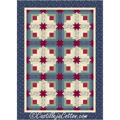 Log Cabin Stars Quilt CJC-57001e - Downloadable Pattern