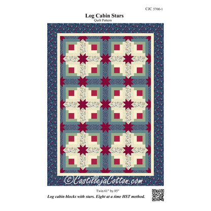 Log Cabin Stars Quilt CJC-57001e - Downloadable Pattern