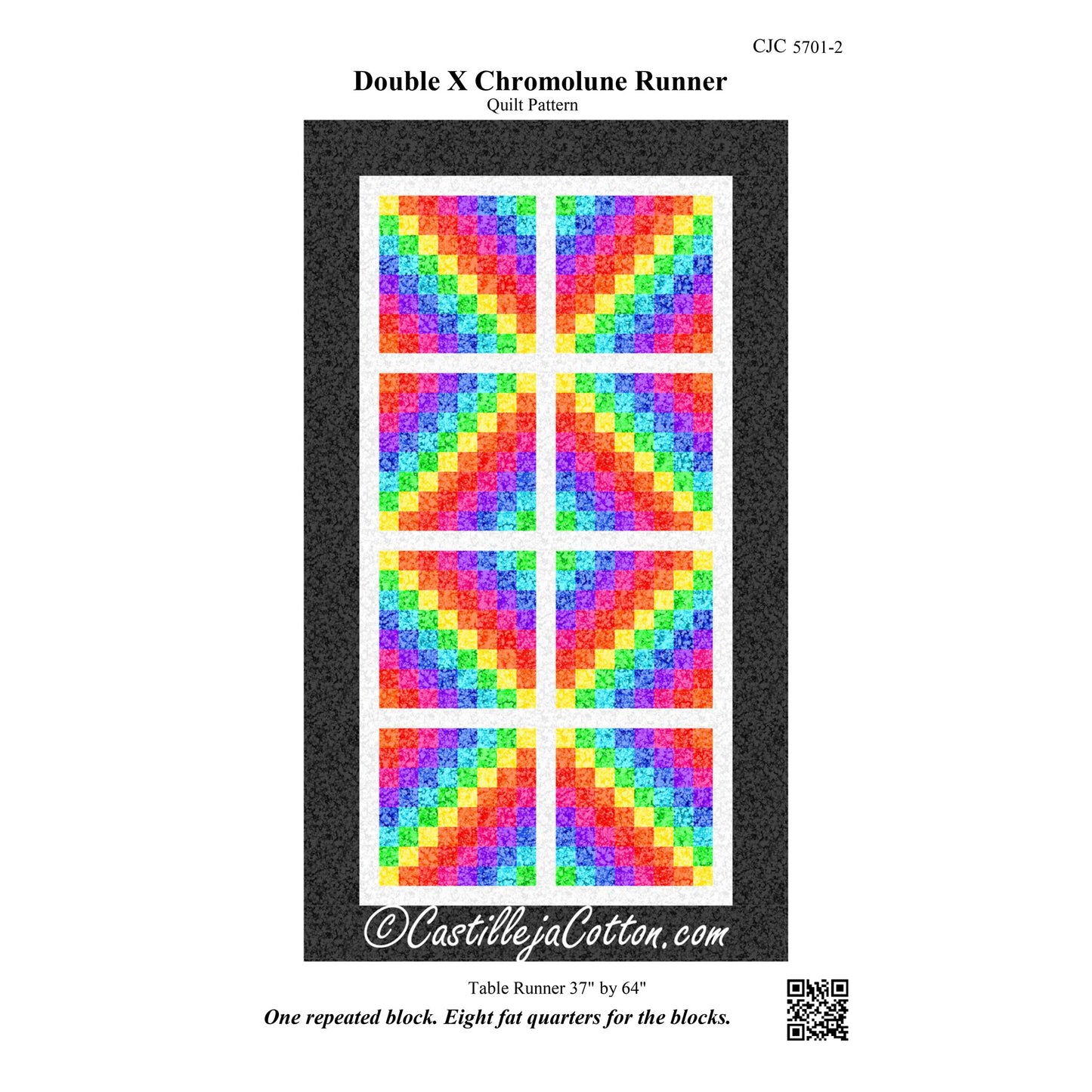 Double X Chromolune Table Runner CJC-57012e - Downloadable Pattern