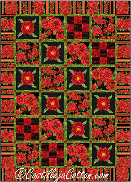 Red Roses Quilt Pattern CJC-57031 - Paper Pattern