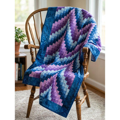 Bargello Ripple 2 Purple Quilt CJC-57083e - Downloadable Pattern